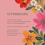Uitnodiging 60e verjaardag  met kleurrijke bloemen 3