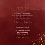 Uitnodiging 80 jaar in goudlook en bordeaux waterverf 3