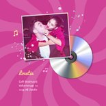 Uitnodiging 90's party jubileumfeest cd confetti muziek 2