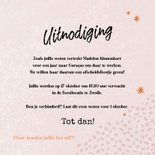 Uitnodiging afscheidsborrel roze confetti wijn foto 3