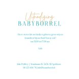 Uitnodiging babyborrel wiegje jongen 3