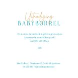 Uitnodiging babyborrel wiegje jongen 3