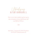 Uitnodiging babyborrel wiegje meisje 3