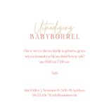 Uitnodiging babyborrel wiegje meisje 3