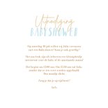 Uitnodiging babyshower wiegje jongen 3