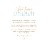 Uitnodiging babyshower wiegje jongen 3