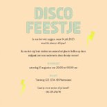 Uitnodiging back to the 80's disco feestje 3