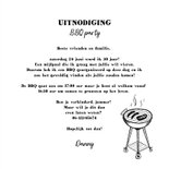 Uitnodiging BBQ tuinfeest verjaardag man 3