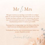 Uitnodiging bruiloft met eigen foto en aquarel wilde bloemen 3