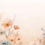 Uitnodiging bruiloft met eigen foto en aquarel wilde bloemen Achterkant