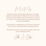 Uitnodiging bruiloft met foto en gemengde bloemen aquarel 3