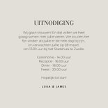 Uitnodiging bruiloft stijlvol met kader en bloemen 3