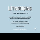 Uitnodiging burendag buurtfeest huisjes bbq party 3