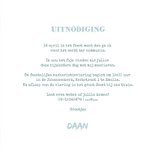 Uitnodiging communie jongen stoer label lampjes slinger 3