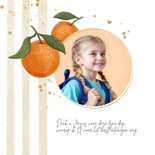 Uitnodiging communie mandarijnen citrus hip goud hartjes 2