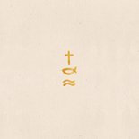 Uitnodiging communie met christelijke symbolen Achterkant