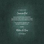 Uitnodiging communiefeest jongen christelijke symbolen 3