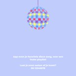 Uitnodiging disco feestje back to the 80's 2