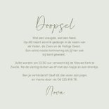 Uitnodiging doopsel met eucalyptus en foto 3