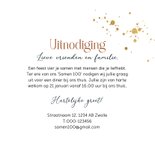 Uitnodiging etentje samen 100 goud wijn confetti 3