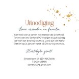 Uitnodiging etentje samen 100 goud wijn confetti 3