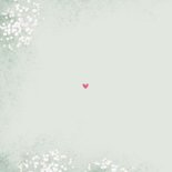 Uitnodiging eucalyptus, klokwinde en gipskruid Achterkant