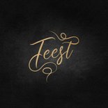 Uitnodiging feest champagne met foto en gouden linten 2