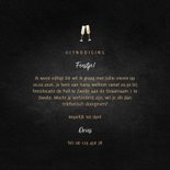 Uitnodiging feest champagne met foto en gouden linten 3