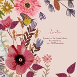 Uitnodiging Feestje 60 Bloemen Botanisch Herfst 2