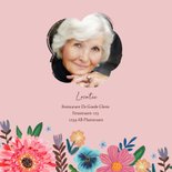 Uitnodiging feestje 80 bloemen botanisch lente 2