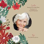 Uitnodiging feestje 80 bloemen botanisch winter 2