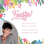  Uitnodiging feestje zomers botanisch kleurrijk met vogels 2