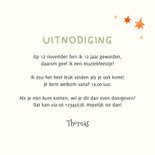 Uitnodiging frogging vet feestje kikkerDJ met sterren 3