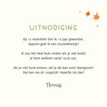 Uitnodiging frogging vet feestje kikkerDJ met sterren 3