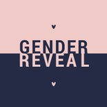 Uitnodiging gender reveal modern typografisch 2