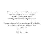 Uitnodiging gender reveal party vogels op tak met ei 3