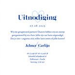 Uitnodiging geregistreerd partnerschap bloemen Delfts blauw 3
