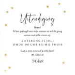 Uitnodiging geslaagd party kraft foto sterren goudlook 3