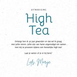 Uitnodiging high tea vrolijke roze illustraties 3