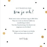 Uitnodiging housewarming new home goud confetti foto 3