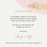 Uitnodiging huwelijksjubileum sjieke gouden spetters 3