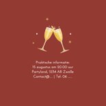 Uitnodiging huwelijksjubileumfeest champagne 25 jaar 2