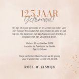 Uitnodiging jubileum 12,5 jaar getrouwd beige roze koper 3