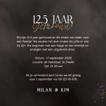 Uitnodiging jubileum 12,5 jaar getrouwd zwart goud foto's 3