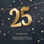 Uitnodiging jubileum 25 jaar vrolijk koord cijfers 2