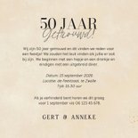 Uitnodiging jubileum 50 jaar getrouwd steenlook goud 3