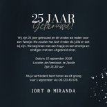 Uitnodiging jubileum donkerblauw zilver 25 jaar getrouwd 3
