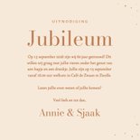 Uitnodiging jubileum met foto's en spetters koper 3