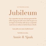 Uitnodiging jubileum met foto's en spetters koper 3