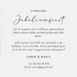 Uitnodiging jubileumfeestje papier grote foto 40 jaar 3